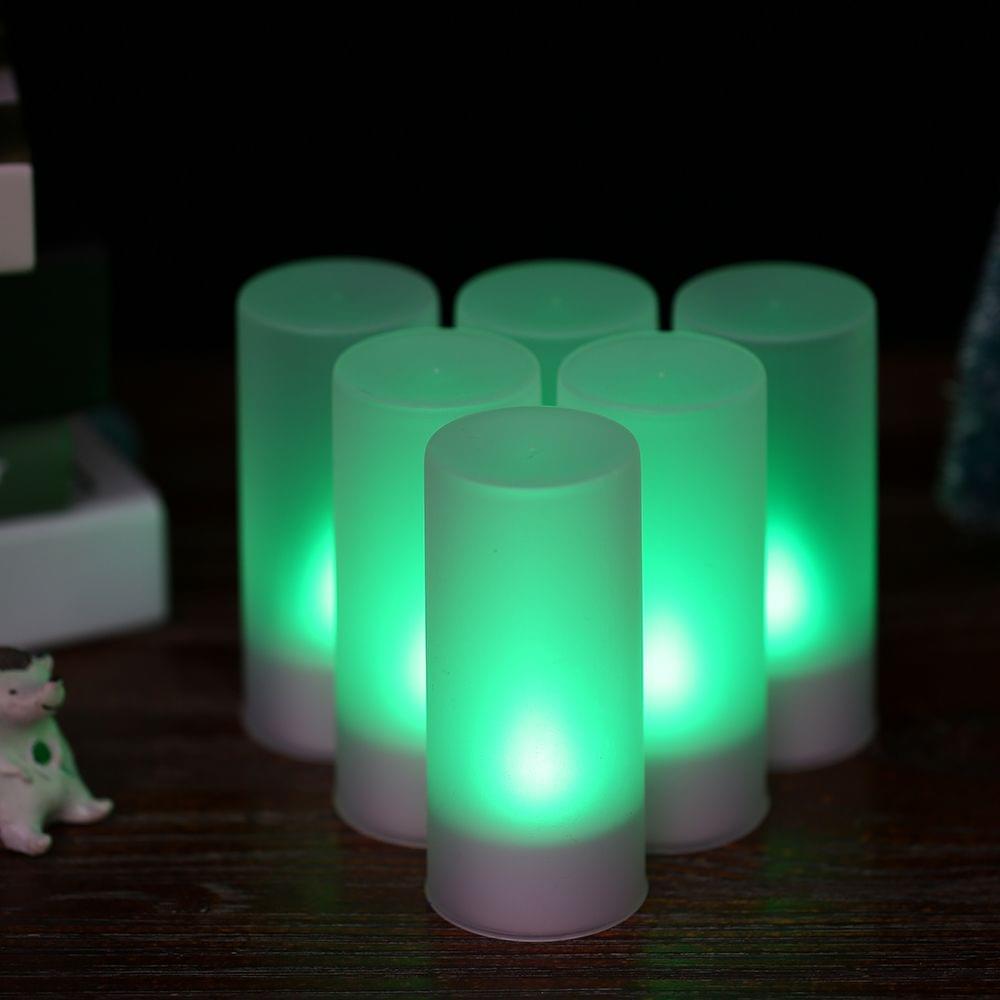 Set of 6 Rechargeable LED Color Changing Flickering - 6-Pack & EU Plug