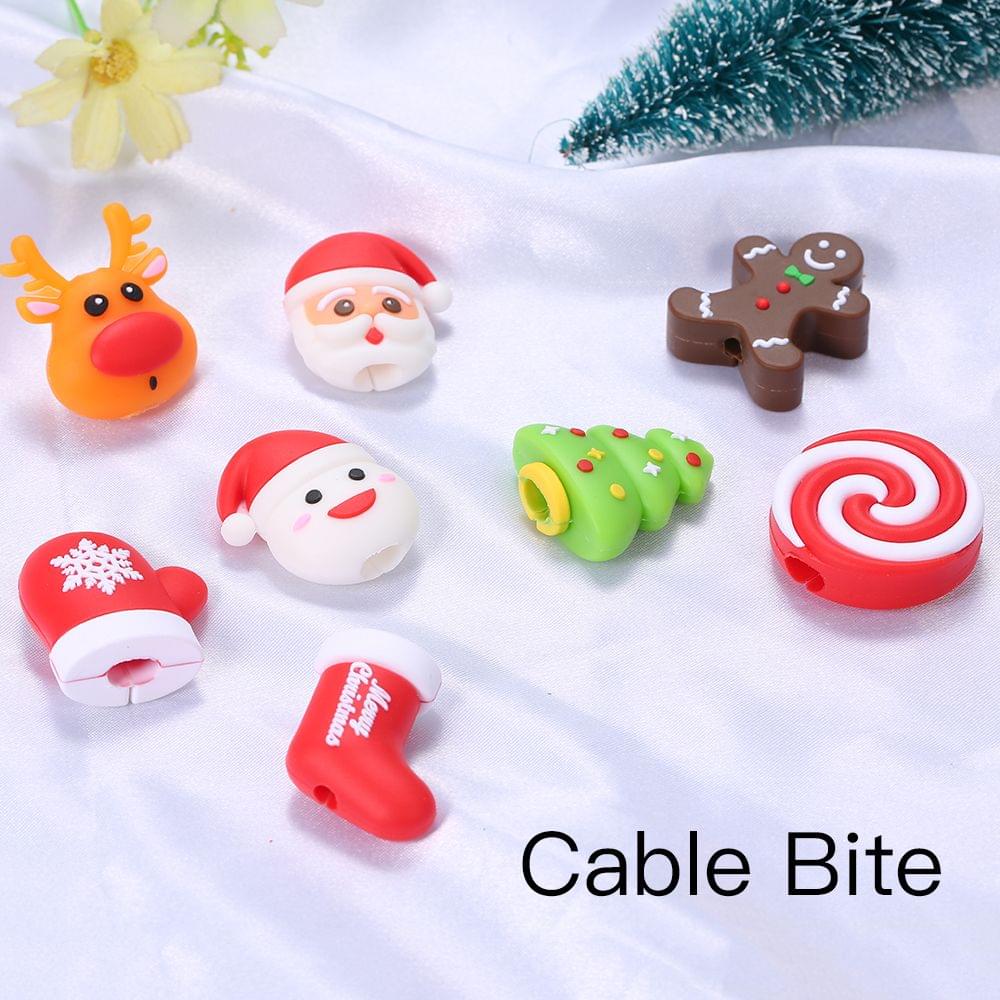 Cute Christmas Themed Cable Bite USB Charging Protector - 1