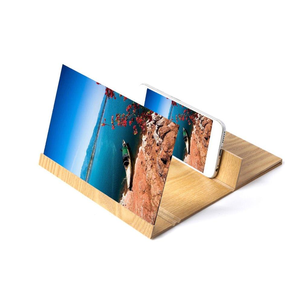 Universal 12inch Wood Mobile Phone Screen Magnifier Bracket