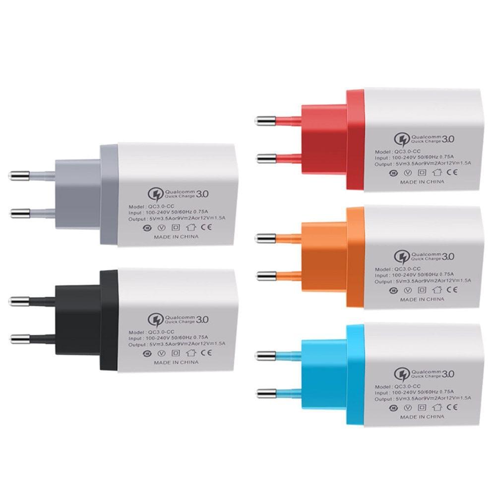 Portable Travel Home Universal Wall Charger QC3.0 Quick - EU Plug