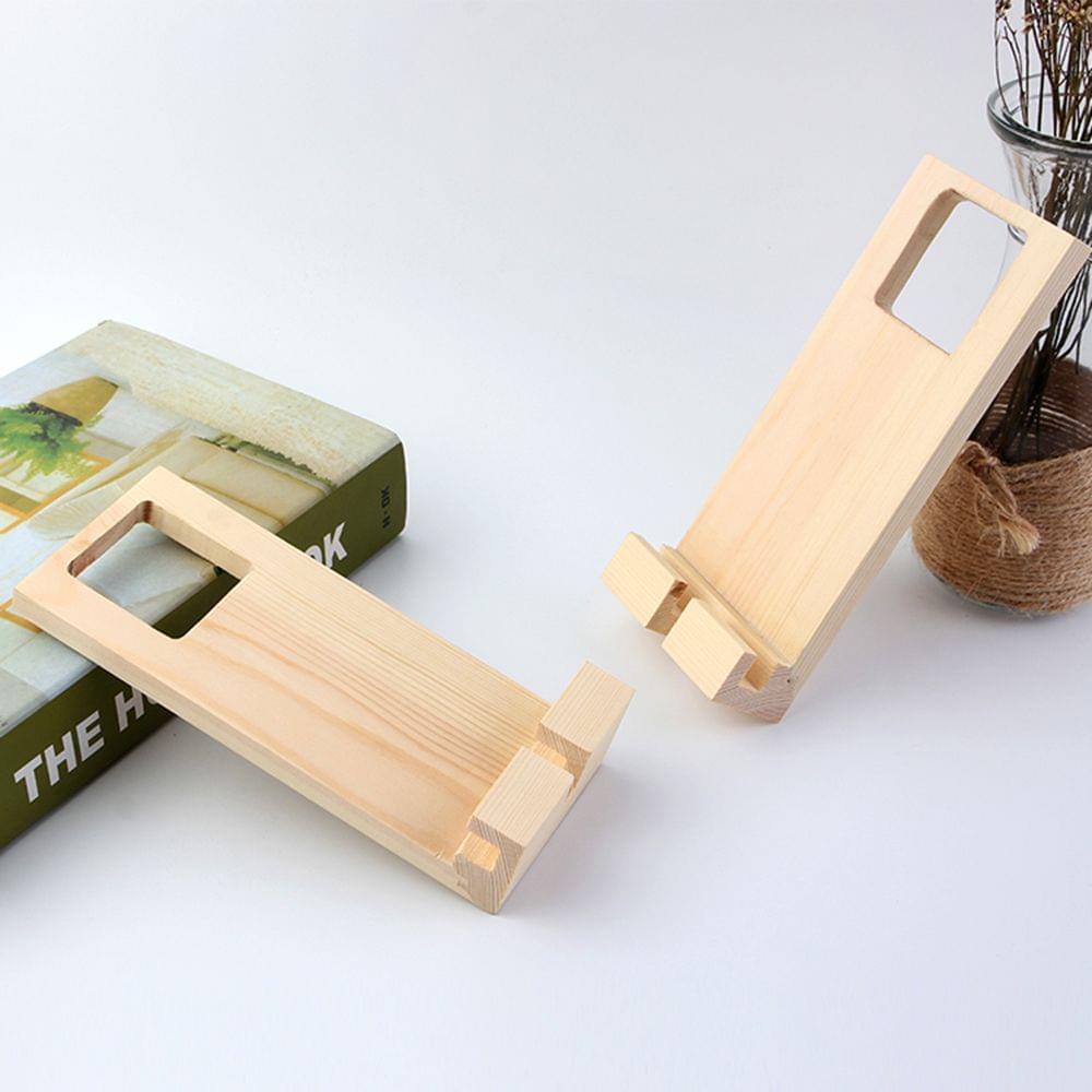 Wooden Mobile Phone Charging Rack Stand Holder Wall Plug