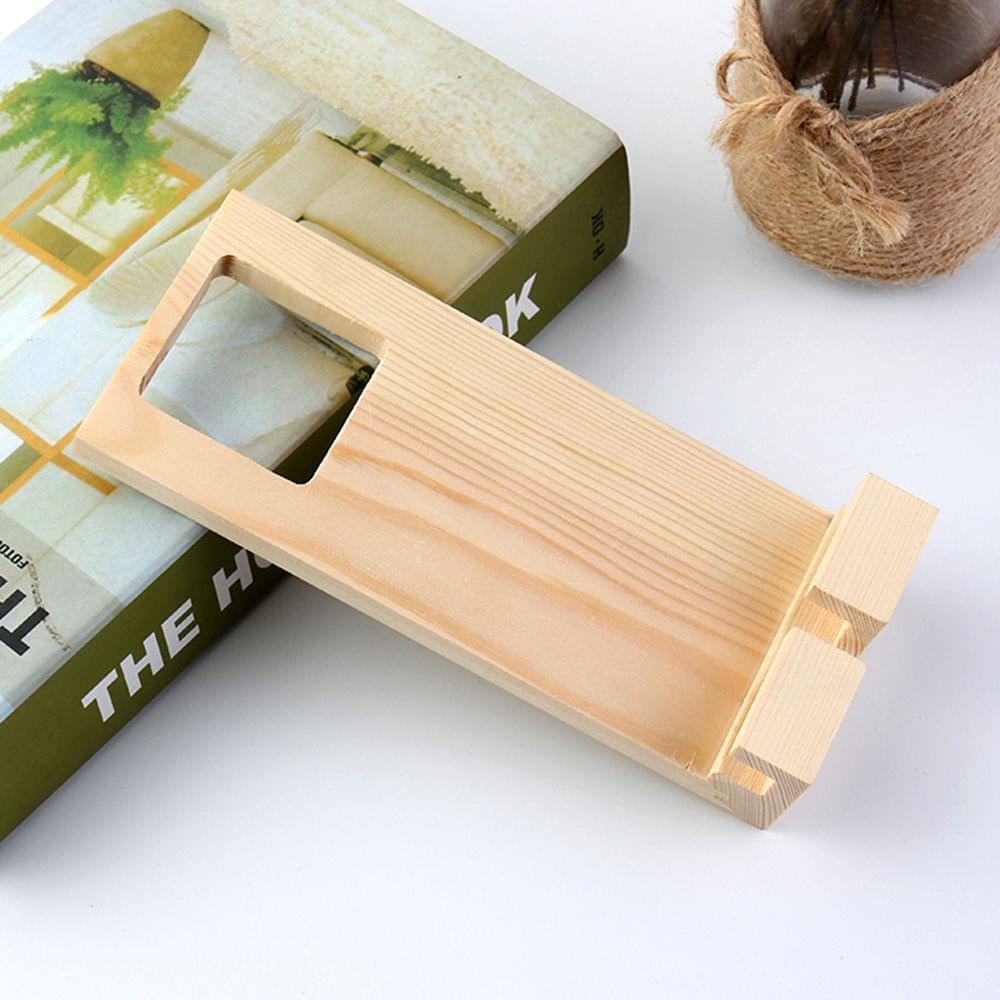 Wooden Mobile Phone Charging Rack Stand Holder Wall Plug