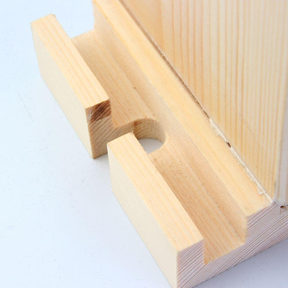 Wooden Mobile Phone Charging Rack Stand Holder Wall Plug