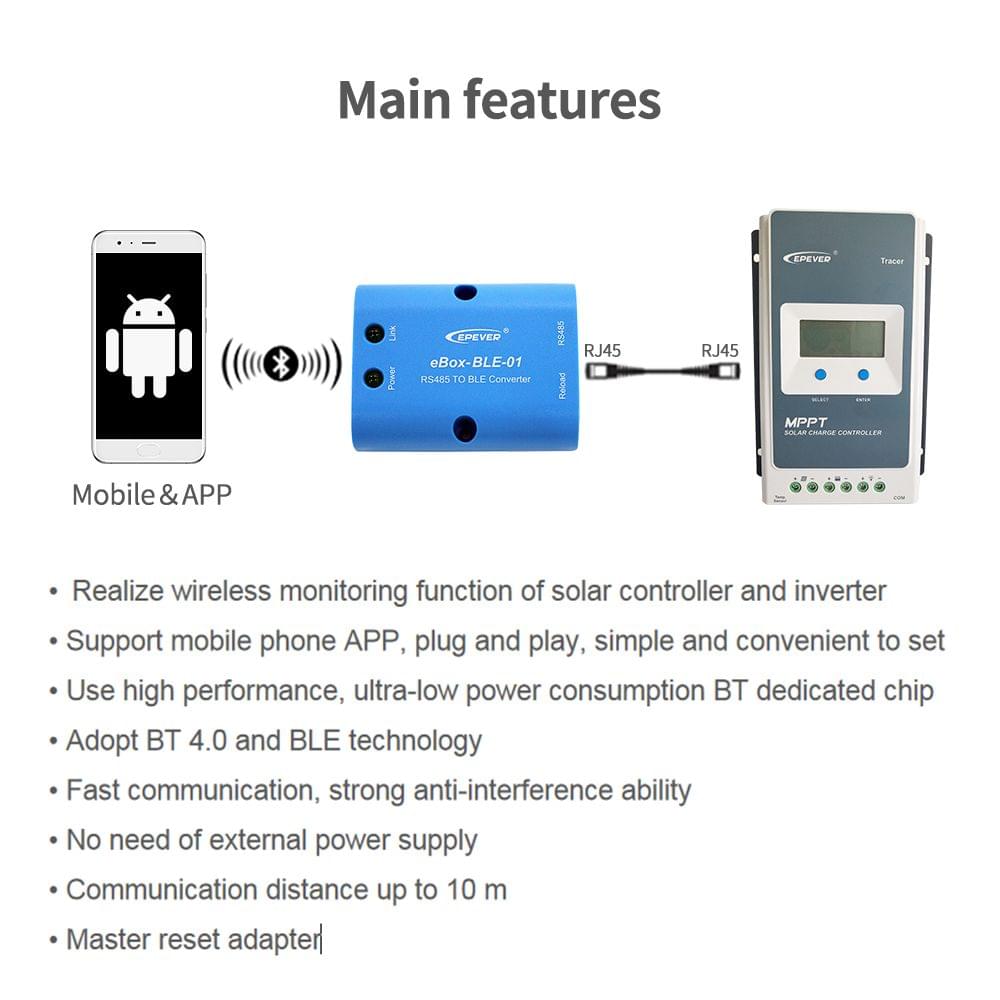 eBox-BLE-01 RS485 BT Adapter Serial module For all the Solar