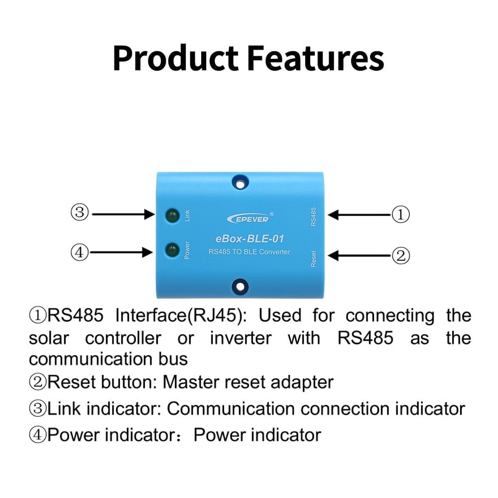 eBox-BLE-01 RS485 BT Adapter Serial module For all the Solar
