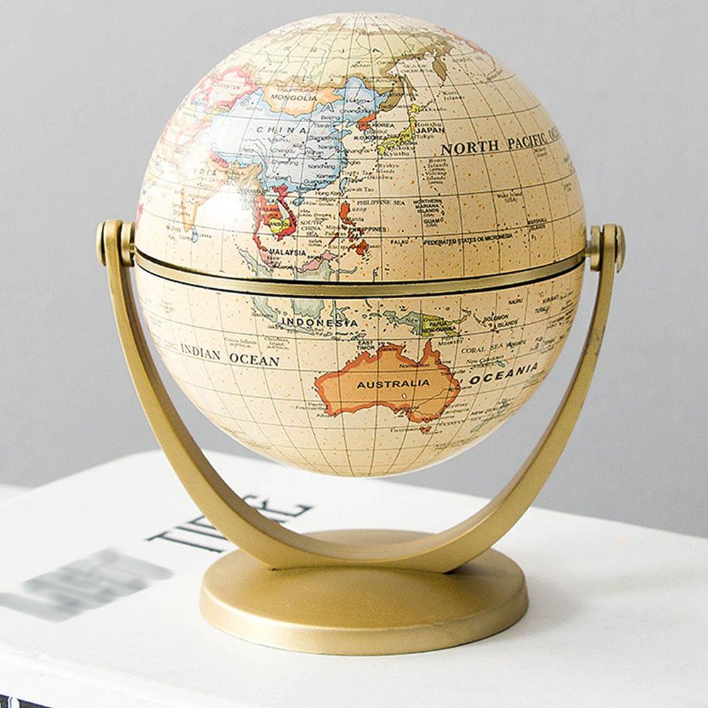 Home Office World Globe Desktop Decoration Spinning Rotating
