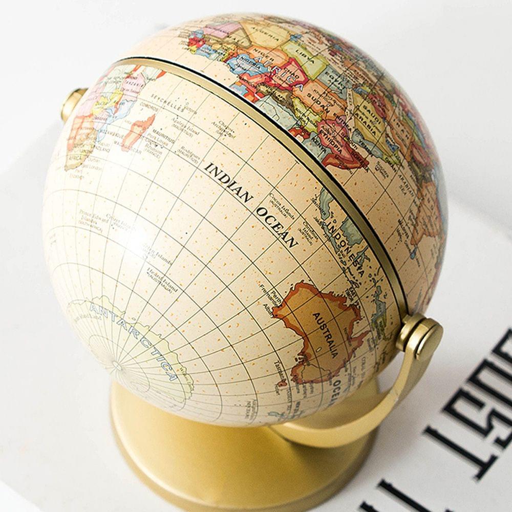 Home Office World Globe Desktop Decoration Spinning Rotating