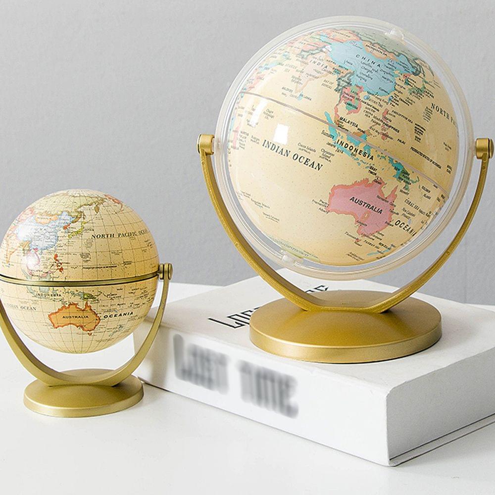 Home Office World Globe Desktop Decoration Spinning Rotating