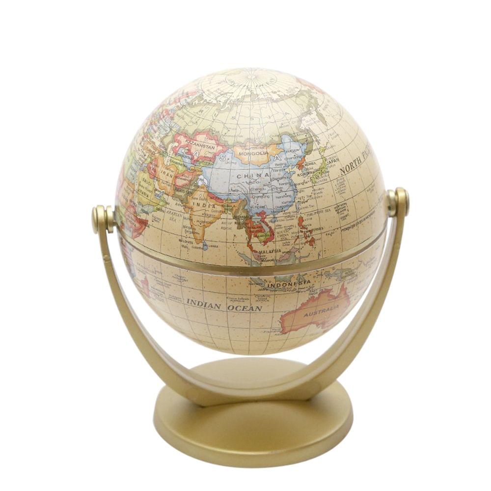 Home Office World Globe Desktop Decoration Spinning Rotating