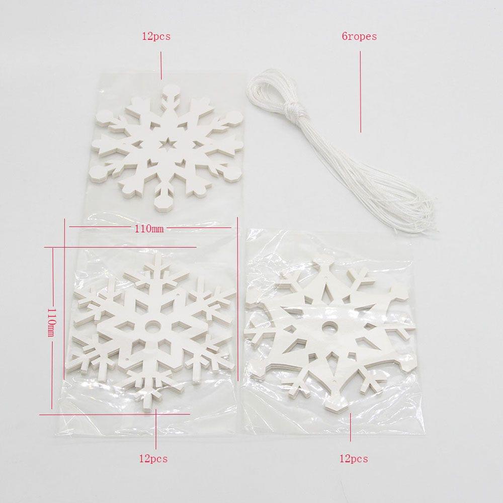 3D Pearl Paper Snowflake String Christmas Ornaments Home