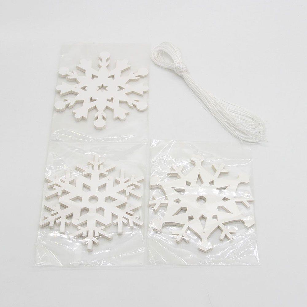 3D Pearl Paper Snowflake String Christmas Ornaments Home