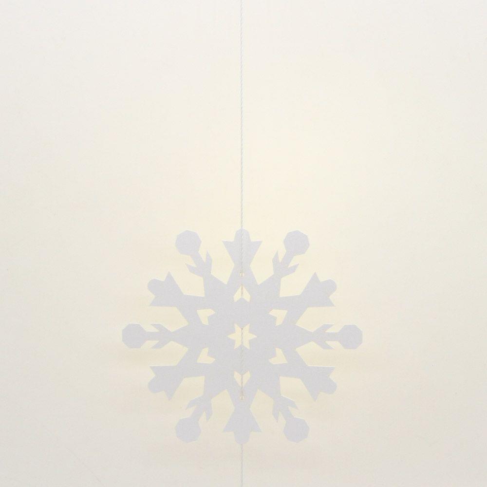 3D Pearl Paper Snowflake String Christmas Ornaments Home