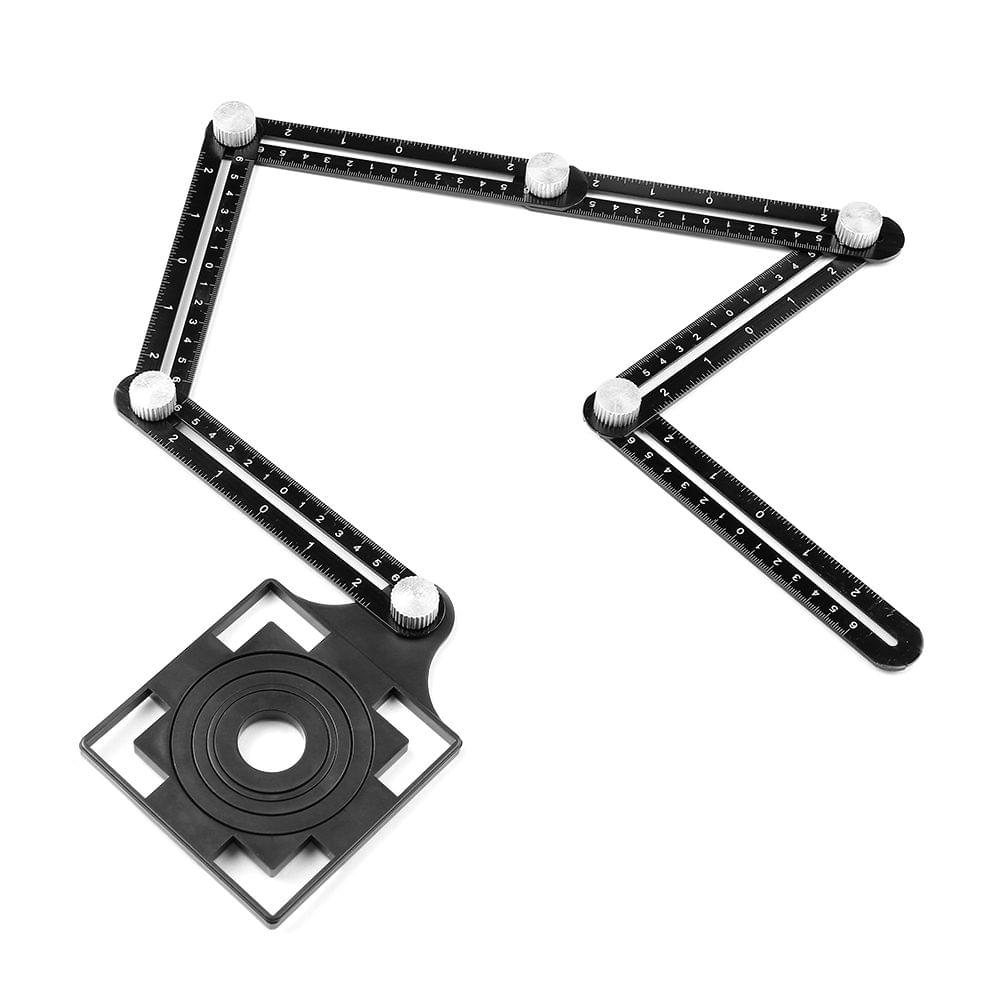 Universal Ruler Aluminum Alloy Multi Angle Measuring Tool - 6-Sided