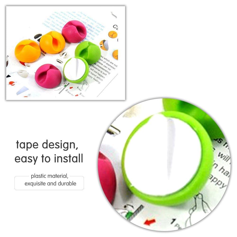6 pcs Desk Cable Wire Clips with Strong Adhesive Tape Wire