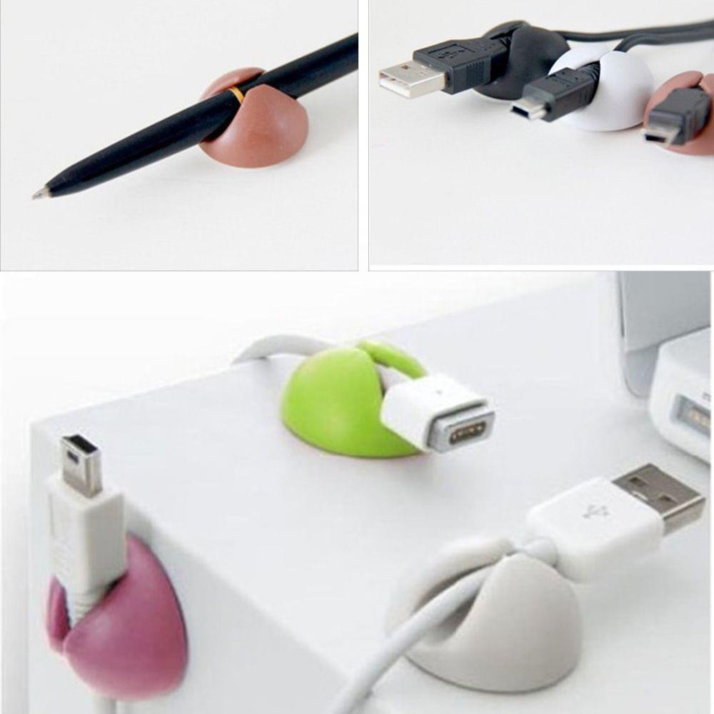 6 pcs Desk Cable Wire Clips with Strong Adhesive Tape Wire