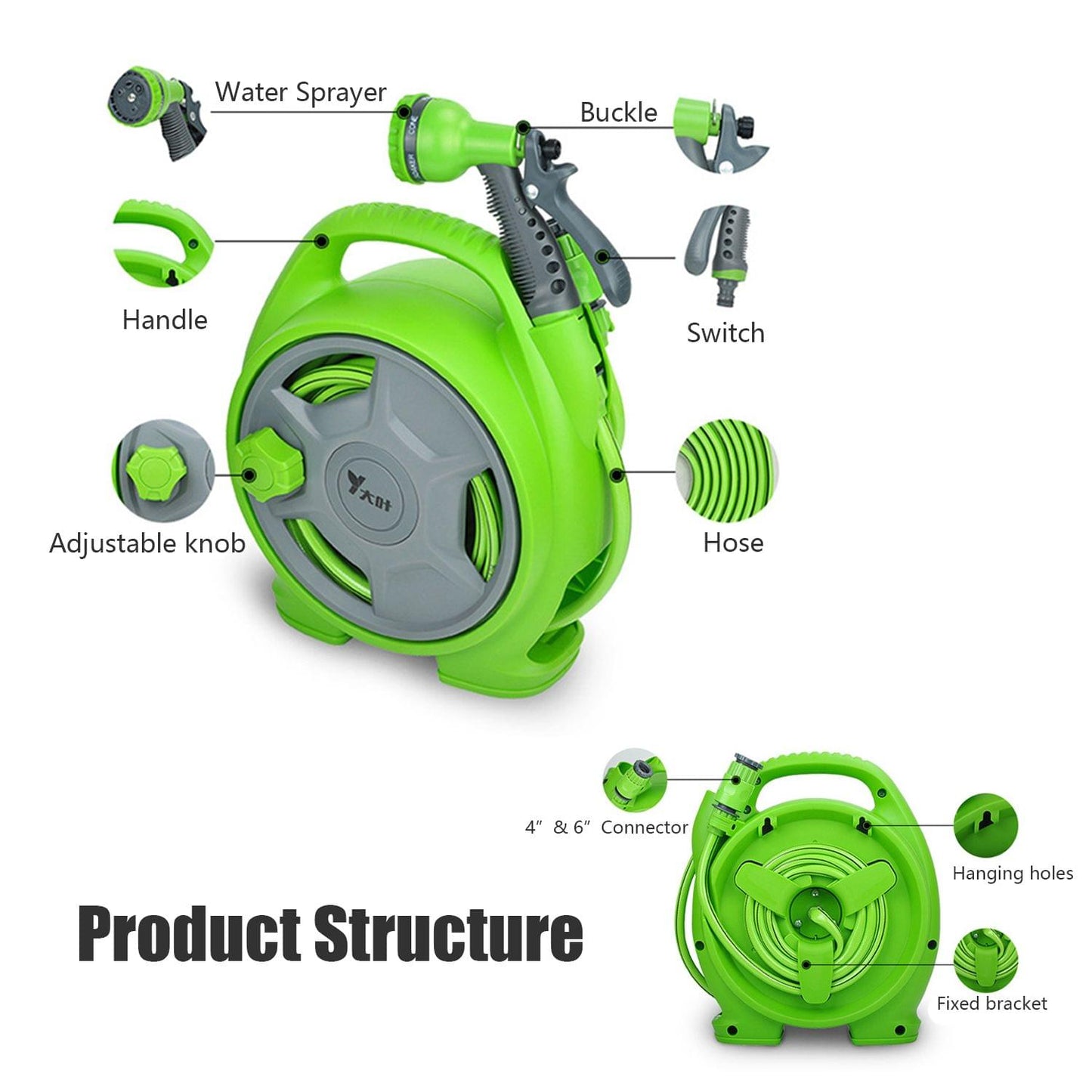 Mini Portable Car Washer Pipe Sprayer Set High Pressure