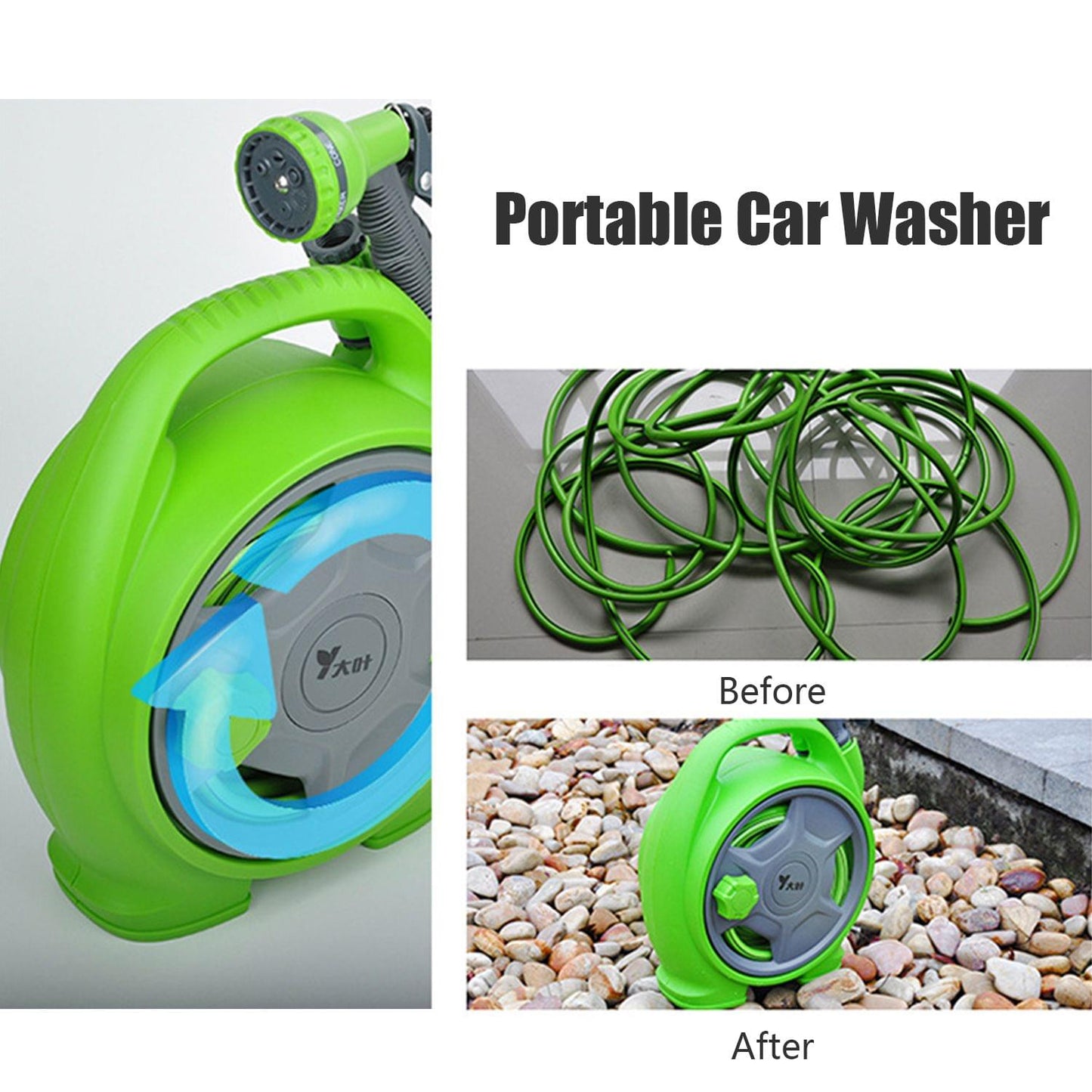 Mini Portable Car Washer Pipe Sprayer Set High Pressure