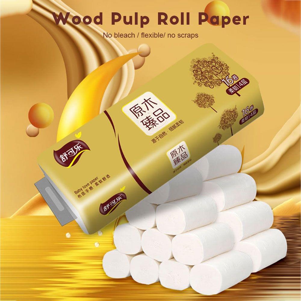 16 Rolls/Lot Napkin Tissue Toilet Paper 4 Layers Home - 16 Rolls