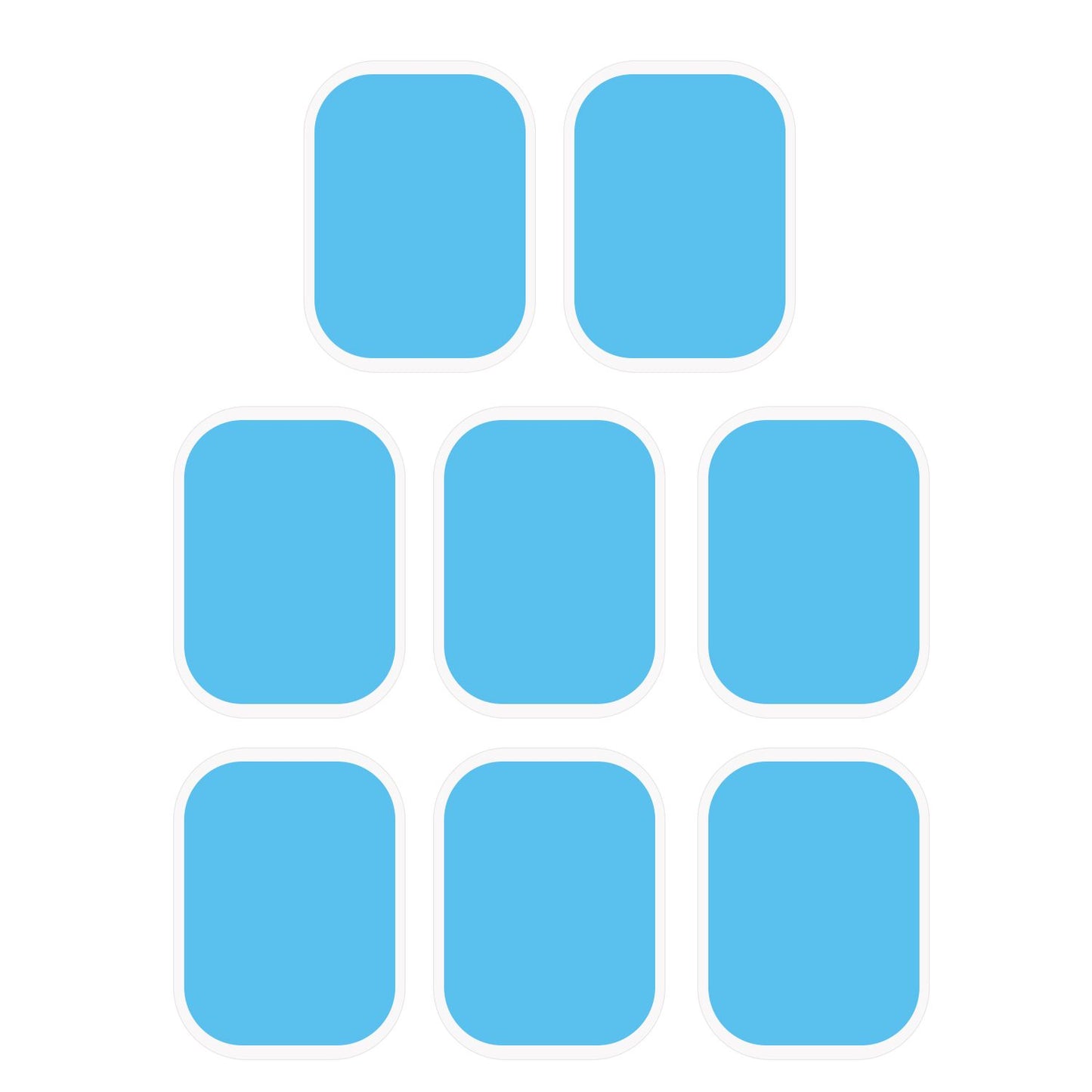 8pcs Muscle Stimulator Gel Pads Abs Trainer Replacement Gel - 8pcs