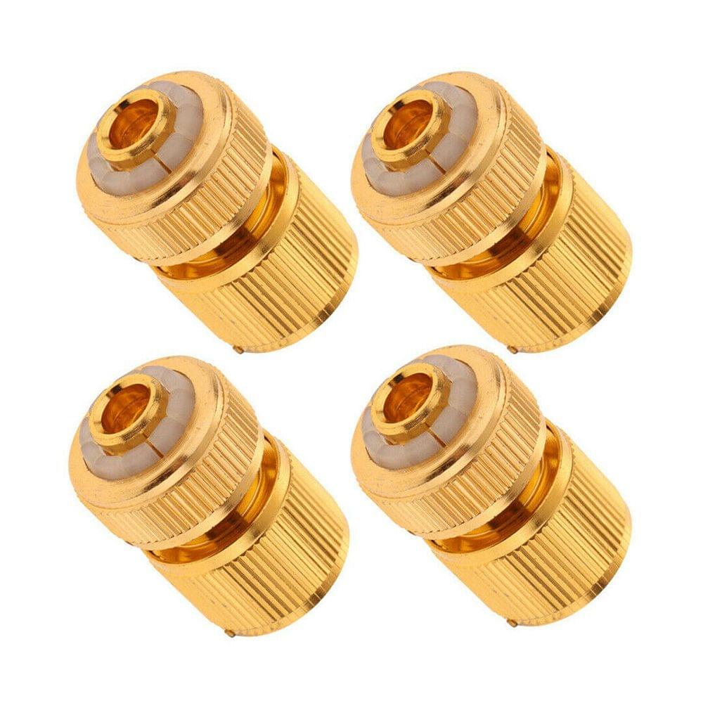 4Pcs Brass 1/2 Inch Hose Connector Garden Watering Water Tap