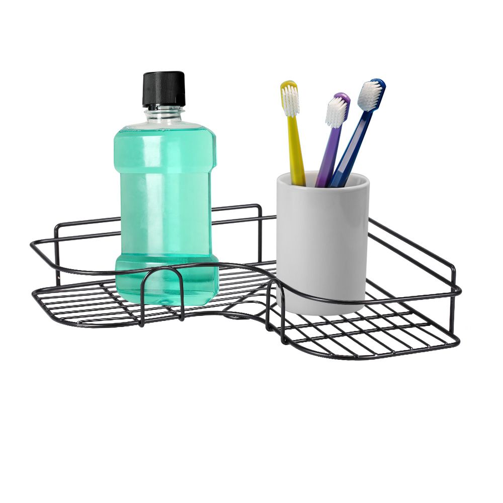 Iron Corner Shelf with Sticker Shower Caddy Shelf Bathroom