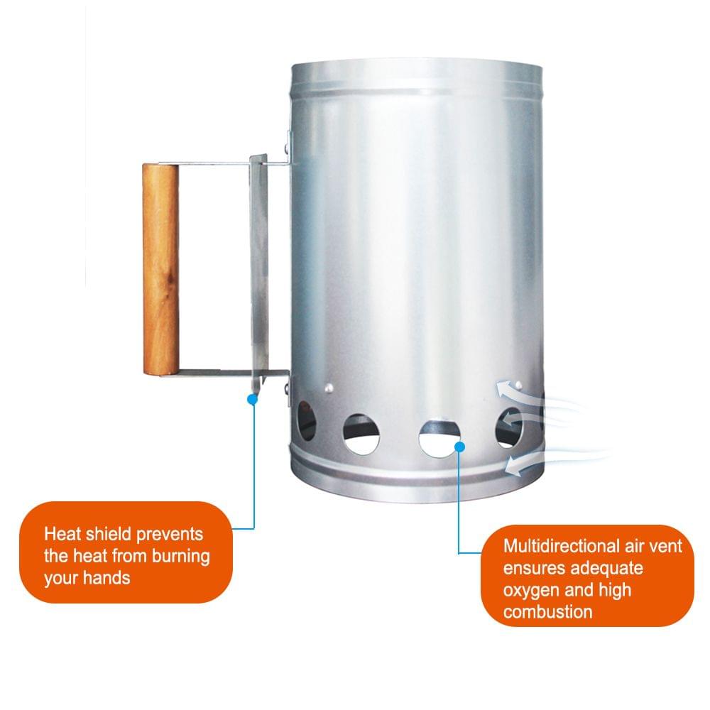 Compact Rapidfire Chimney Starter Rapid Charcoal Starter