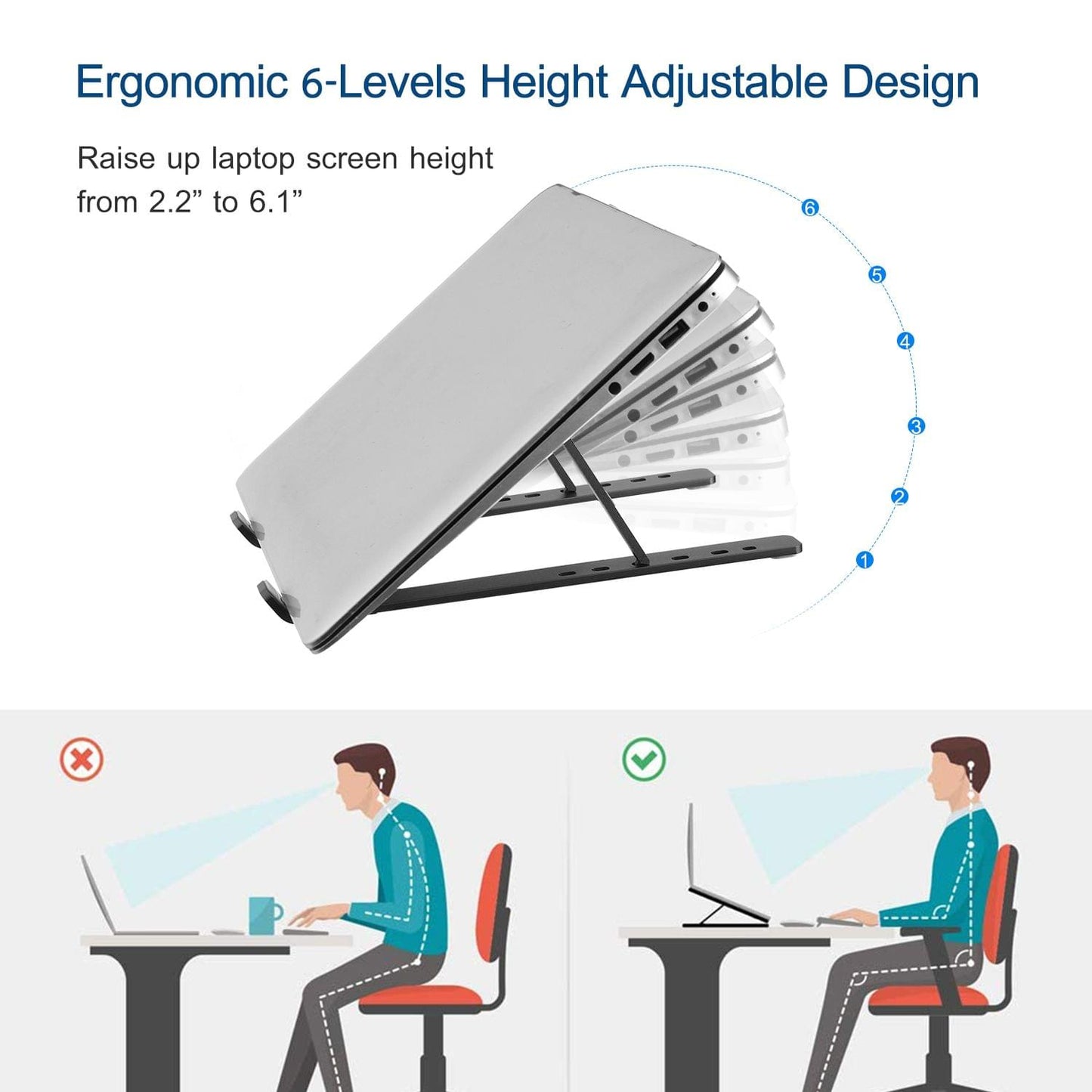 Laptop Stand Adjustable Portable Computer Riser Tablet