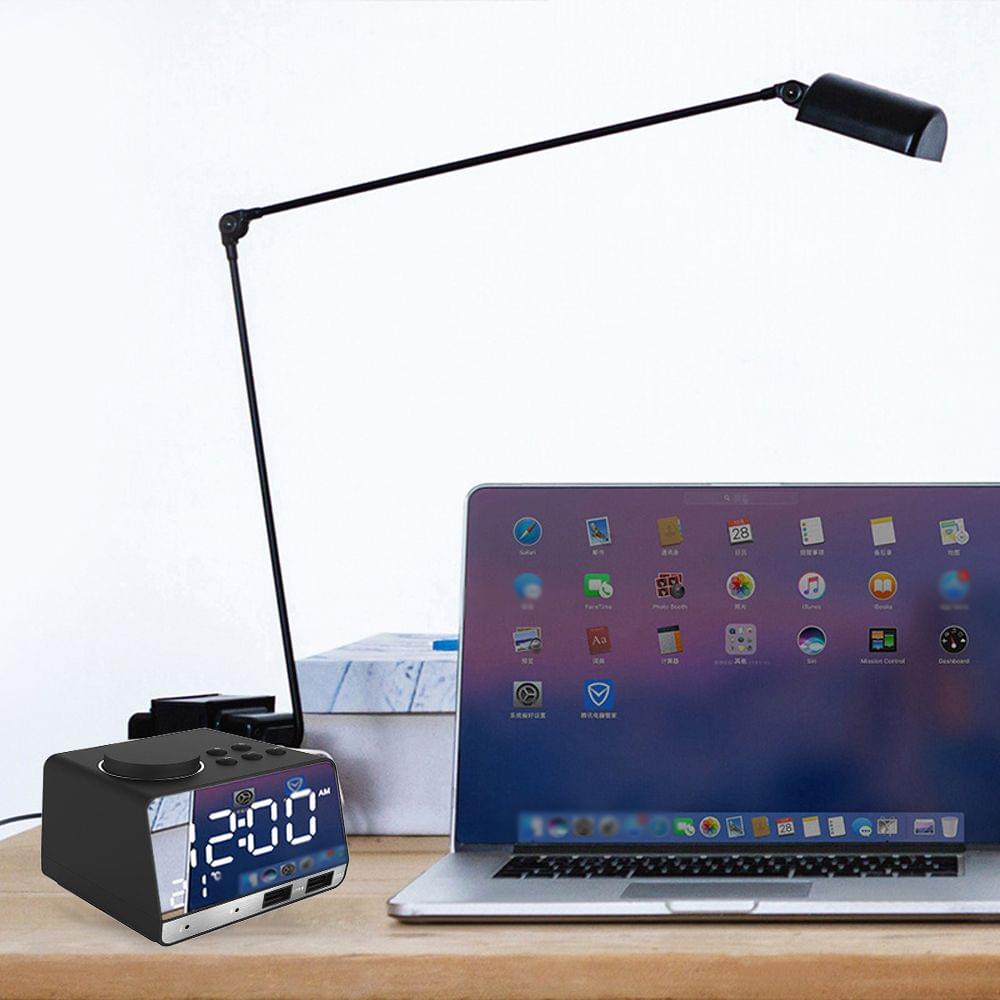 K11 Portable Bluetooth Speaker with Mirror Alarm Clock Super - EU Plug