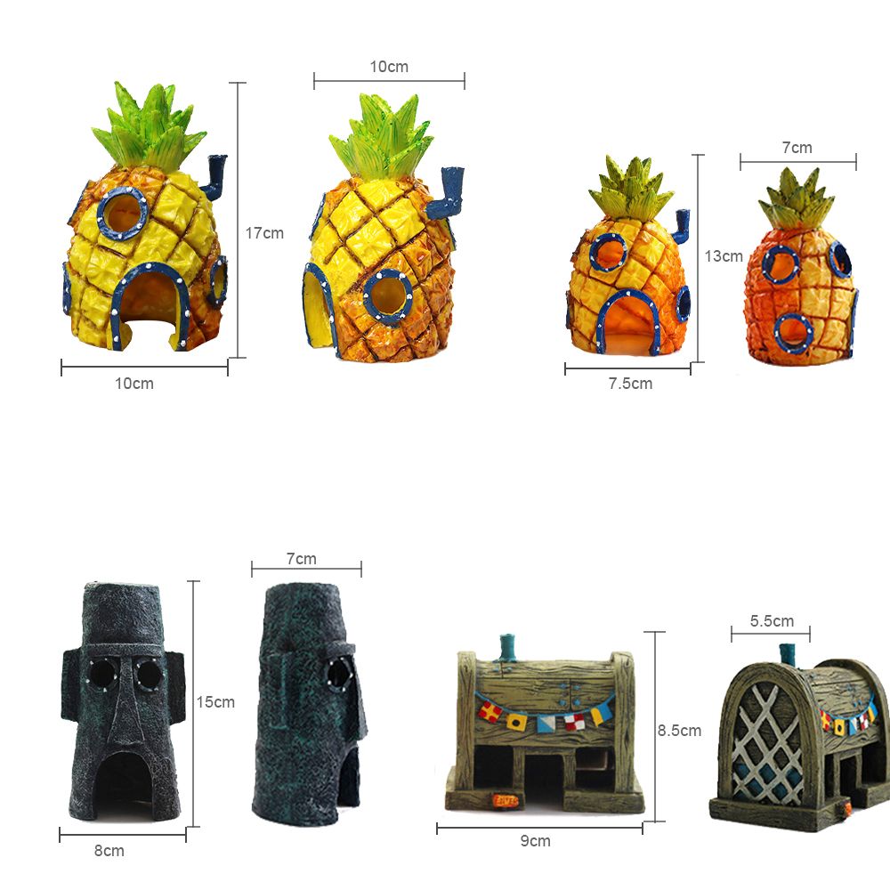 SquarePants Aquarium Ornaments Pineapple House Aquarium