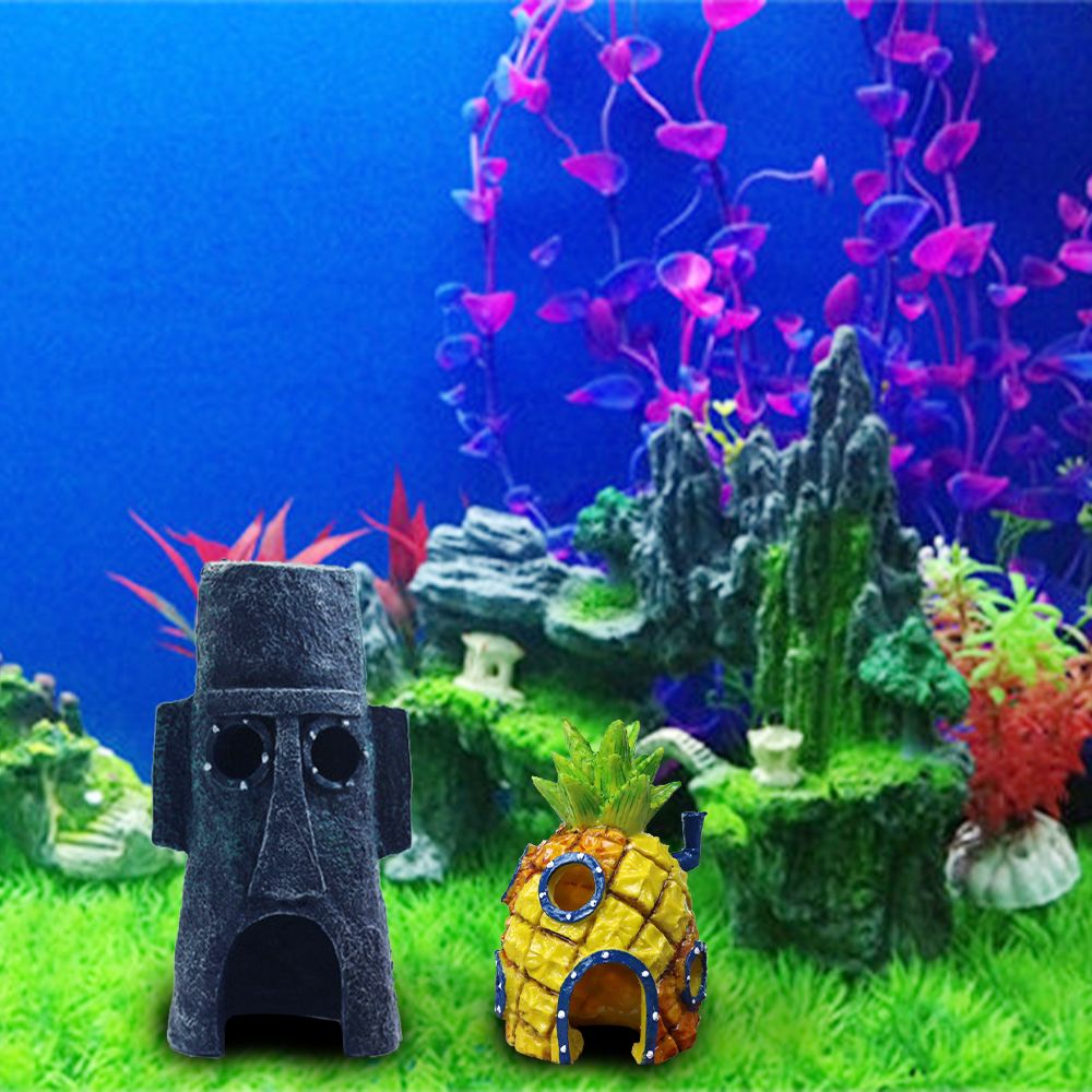 SquarePants Aquarium Ornaments Pineapple House Aquarium