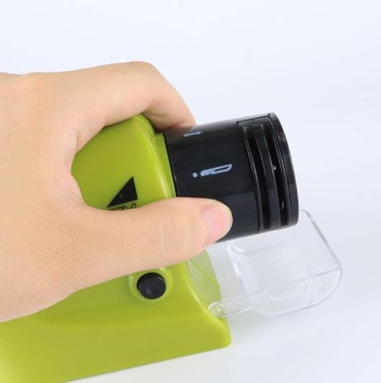 2 PCS Multi Function Electric Sharpener Fast Sharpening Stone Grinding Scissors Kitchen Knife Screwdriver Home Kitchen Tools (Green)