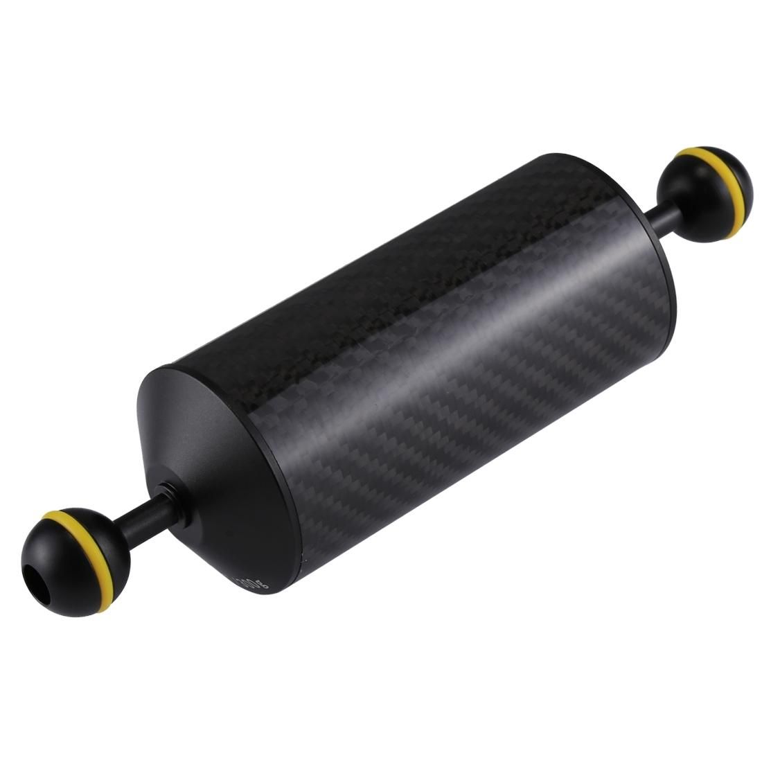 PULUZ 8.86 inch 22.5cm Length 60mm Diameter Dual Balls Carbon Fiber Floating Arm, Ball Diameter: 25mm, Buoyancy: 300g