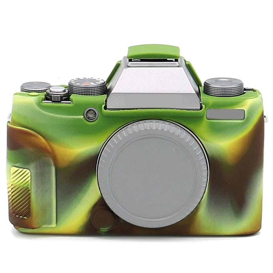Richwell Soft Silicone TPU Skin Body Rubber Camera Case Bag Full Cover for Fujifilm Fuji X-T100 Digital Camera (Camouflage)
