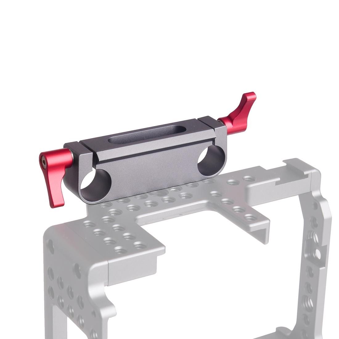 WARAXE 1501 Dual Railblock Connector Support Bracket for 15mm Rail Rod Support System (Grey)