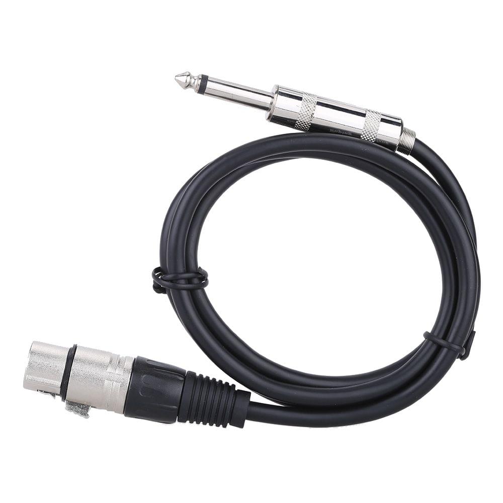 3ft XLR Female Socket to 6.35mm 1/4" Male Jack Plug Stereo - 1m