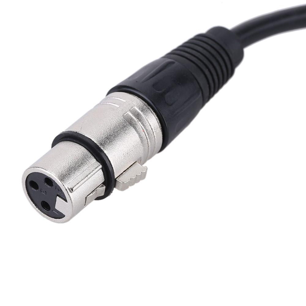 3ft XLR Female Socket to 6.35mm 1/4" Male Jack Plug Stereo - 1m