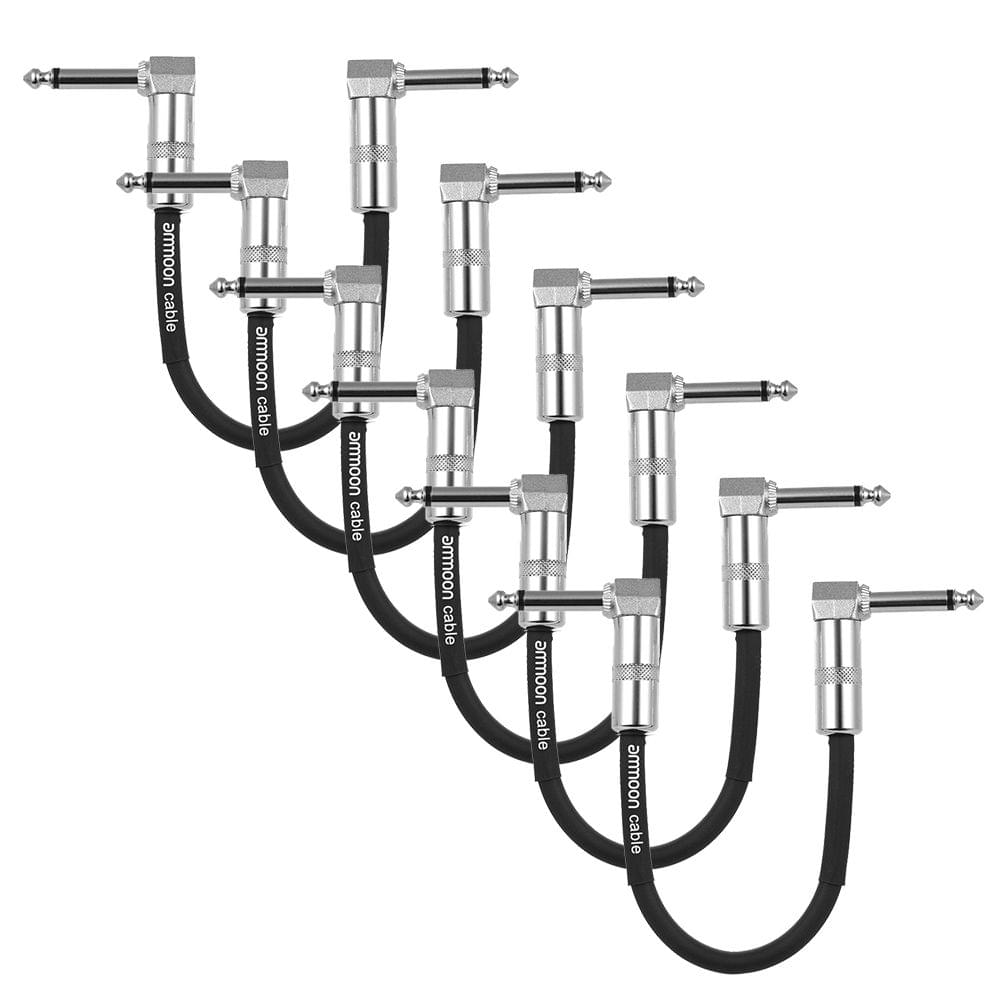 Uniqkart 6-Pack Guitar Effect Pedal Instrument Patch Cable - 15cm 6pcs