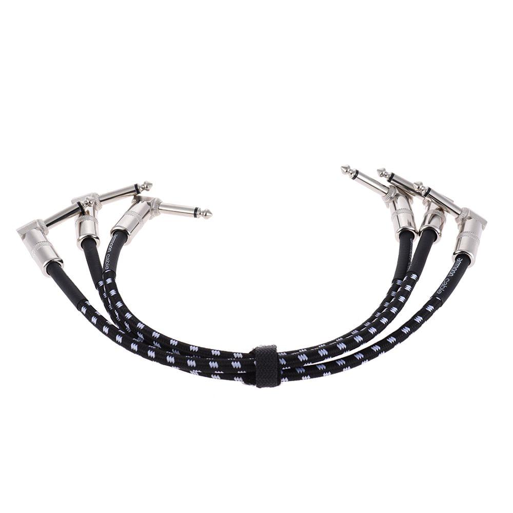 Uniqkart 3-Pack Guitar Effect Pedal Instrument Patch Cable - 30cm 3pcs