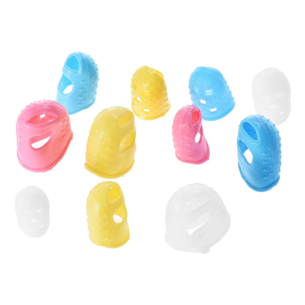12pcs Guitar Fingertip Protectors Silicone Finger Guards for