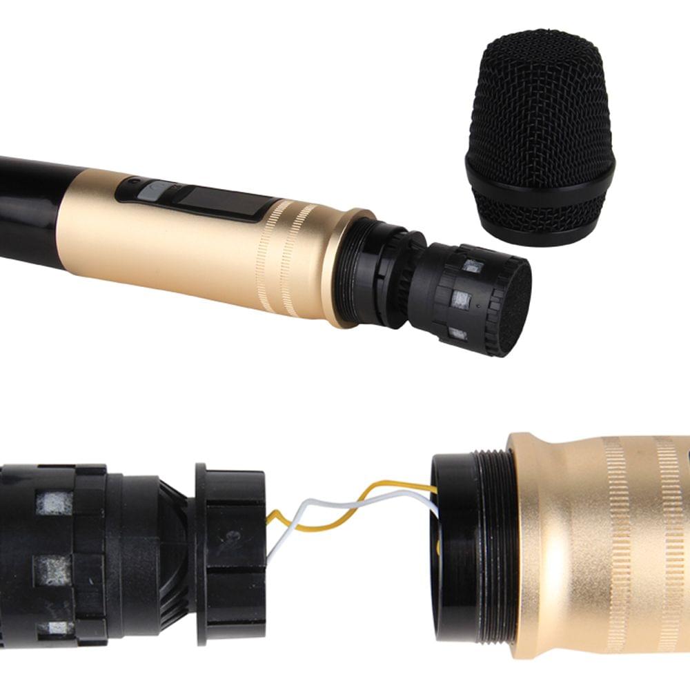 Wireless Microphone System Handheld LED Mic Speaker with - 1