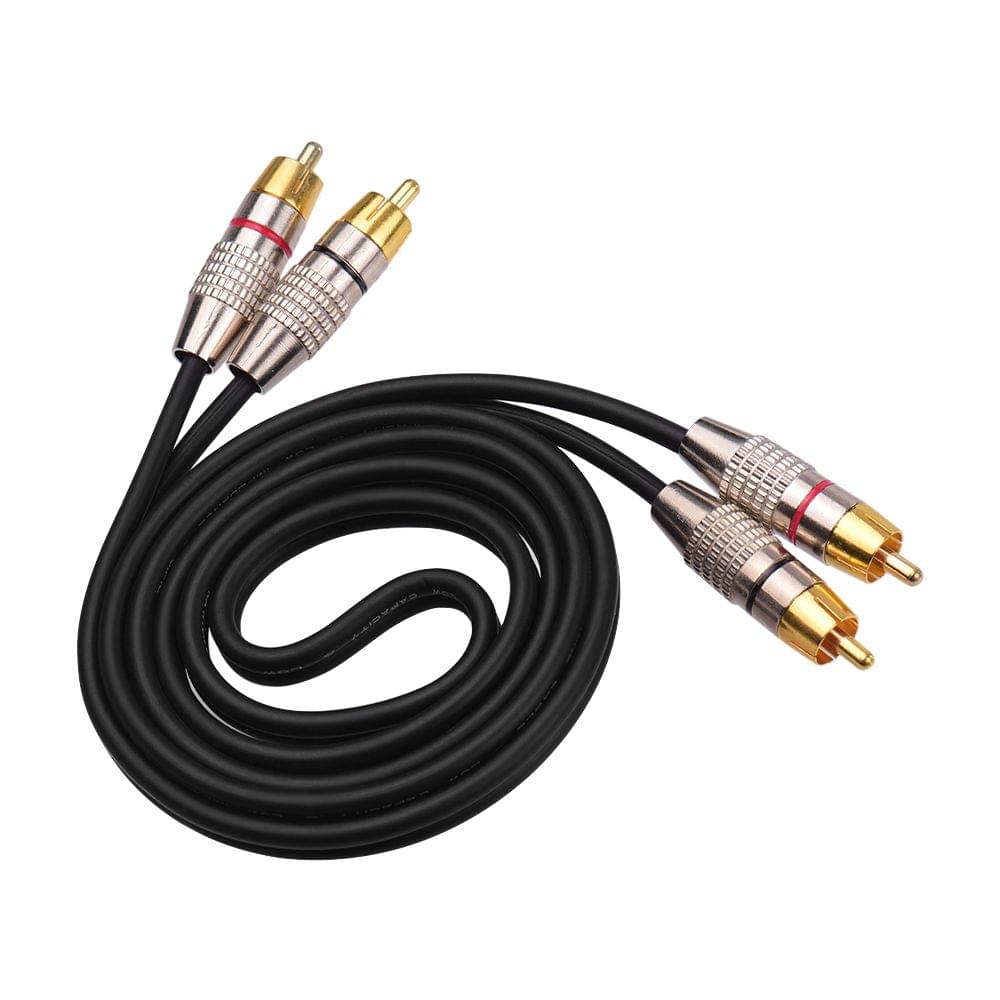 Audio Video Connecting Wires 2RCA to 2RCA Stereo Audio Cable - 1m