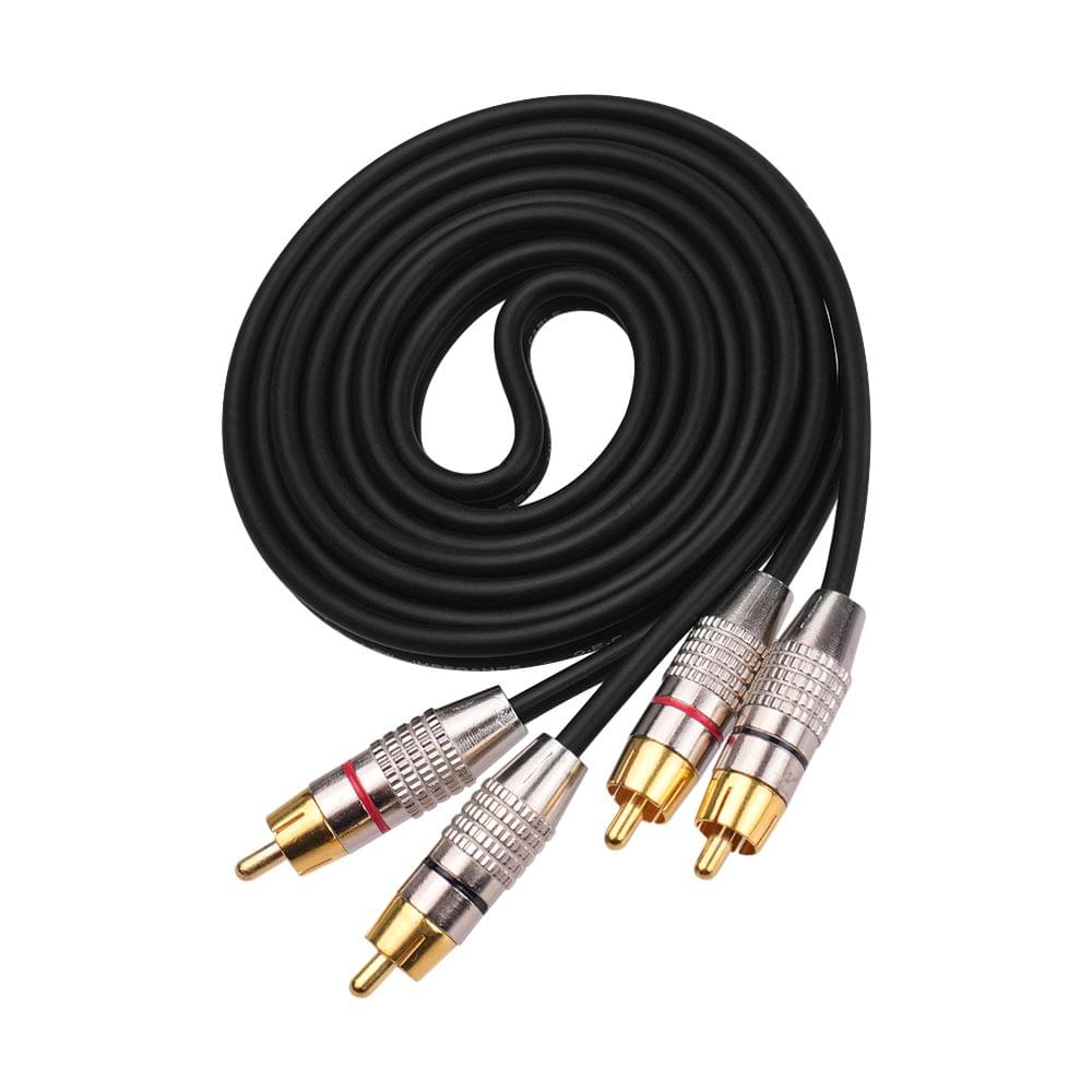 Audio Video Connecting Wires 2RCA to 2RCA Stereo Audio Cable - 1.5m