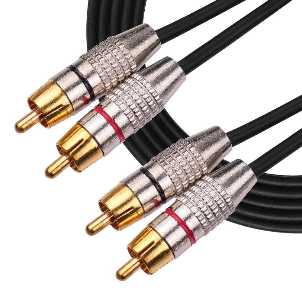 Audio Video Connecting Wires 2RCA to 2RCA Stereo Audio Cable - 1.5m
