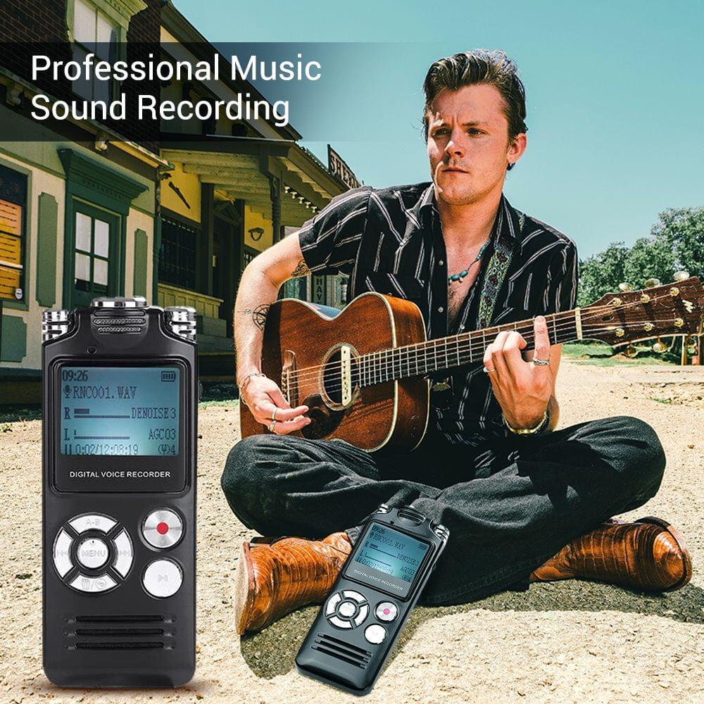 16GB Portable Digital Voice Recorder MP3 Music Player Dual - 16GB