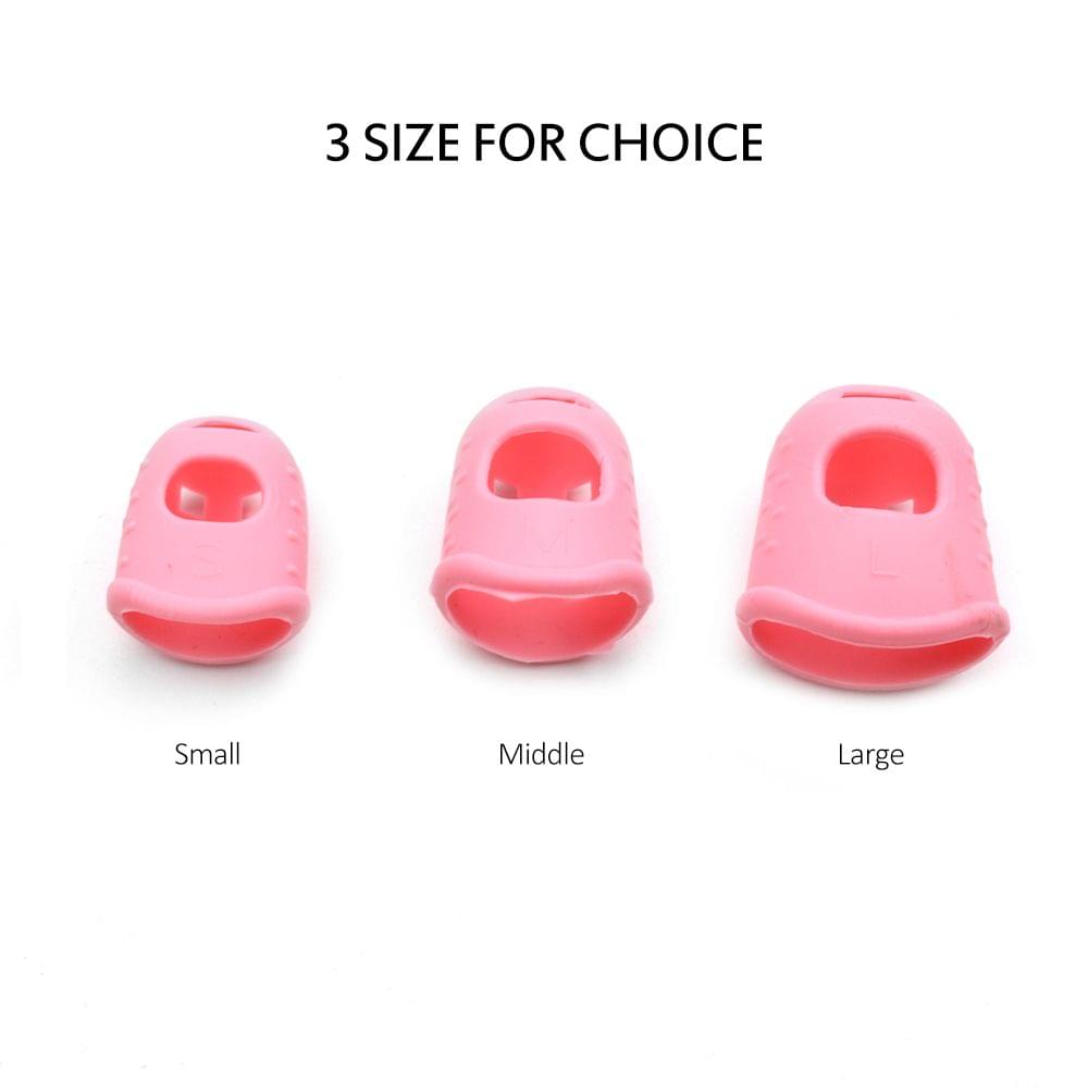 2pcs Guitar Silicone Finger Fingertip Protectors for Guitar - 2pcs L