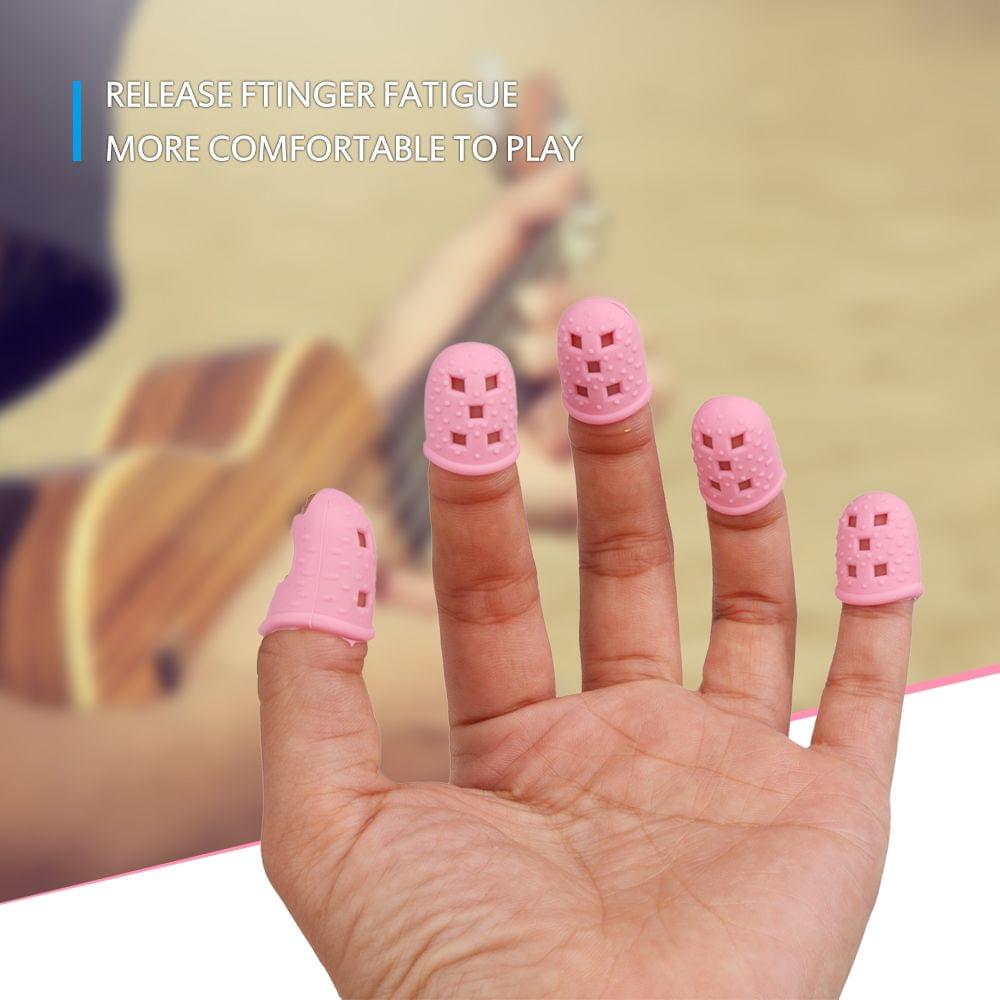 2pcs Guitar Silicone Finger Fingertip Protectors for Guitar - 2pcs L