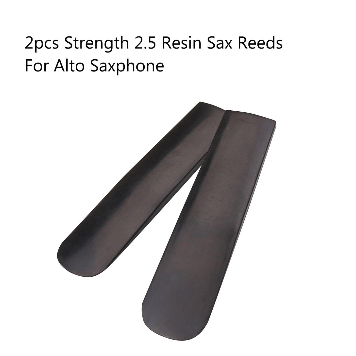 2pcs Resin Sax Reeds Strength 2.5 for Alto Saxophone Black