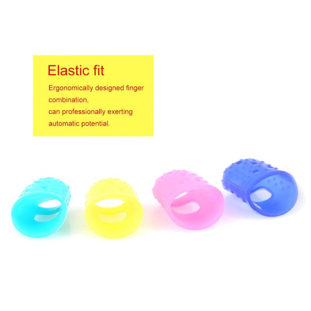 4pcs Finger Protectors Guitar Silica Gel Fingertip Caps for - 4pcs