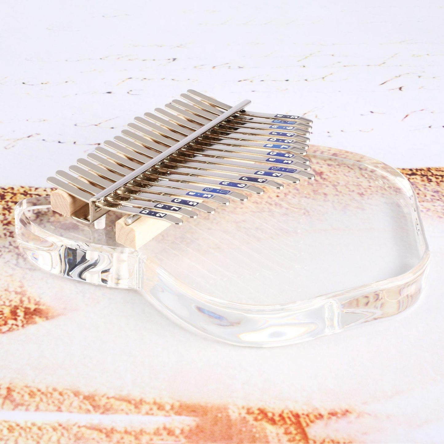 17 Keys Crystal Kalimba African Thumb Transparent Finger - Tiger