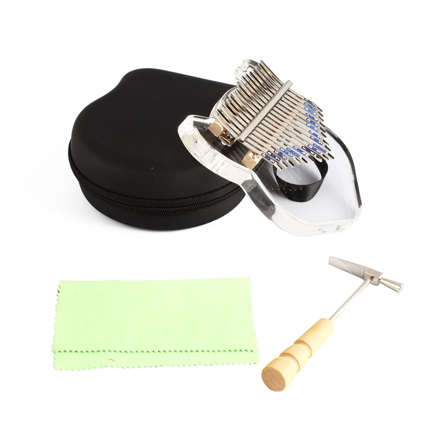 17 Keys Crystal Kalimba African Thumb Transparent Finger - Tiger